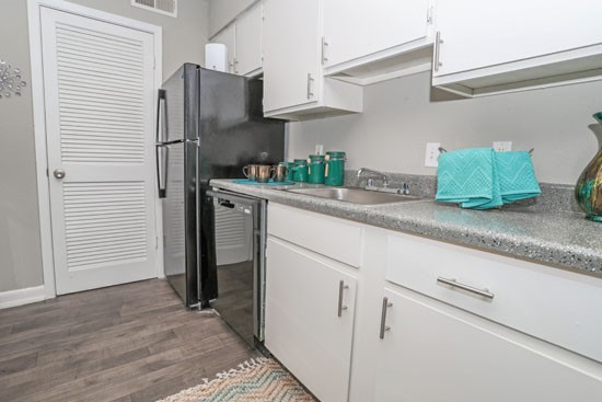 The Marq Apartments Clubhouse Model Kitchen counters